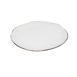 Avet Plato 27 cm Stoneware - Colección Reactive White - Pack de 6 Unidades